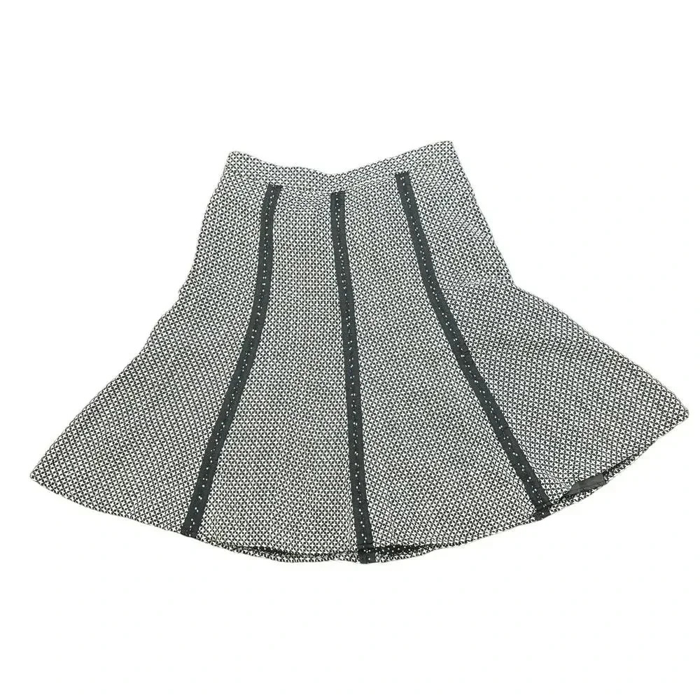 New Yarns & Stitches Knit Geometrical Print Flare Full Skirt Plus Size Womens 16